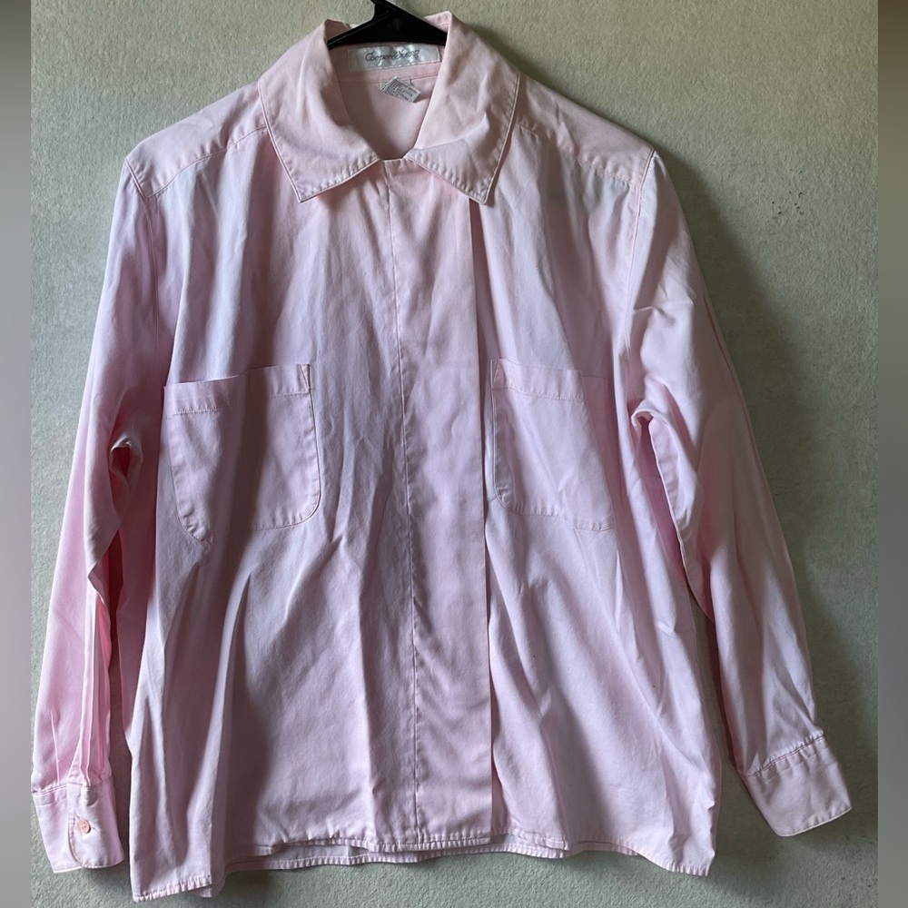 Cooper & Young shirt. Pink button up blouse. Long sleeve. Size 10